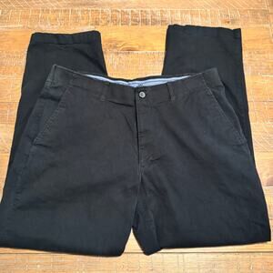 Haggar Black Chinos Comfort Waistband Size 38x32 timeless wardrobe staple